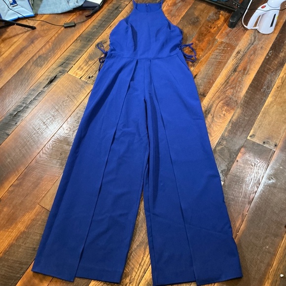 Badgley Mischka Belle Blue Jumpsuit | Size 8 - Picture 4 of 9